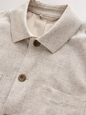 Next Regular fit Button Up Shirt in Beige