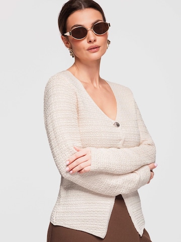 Ombre Gebreid vest in Beige