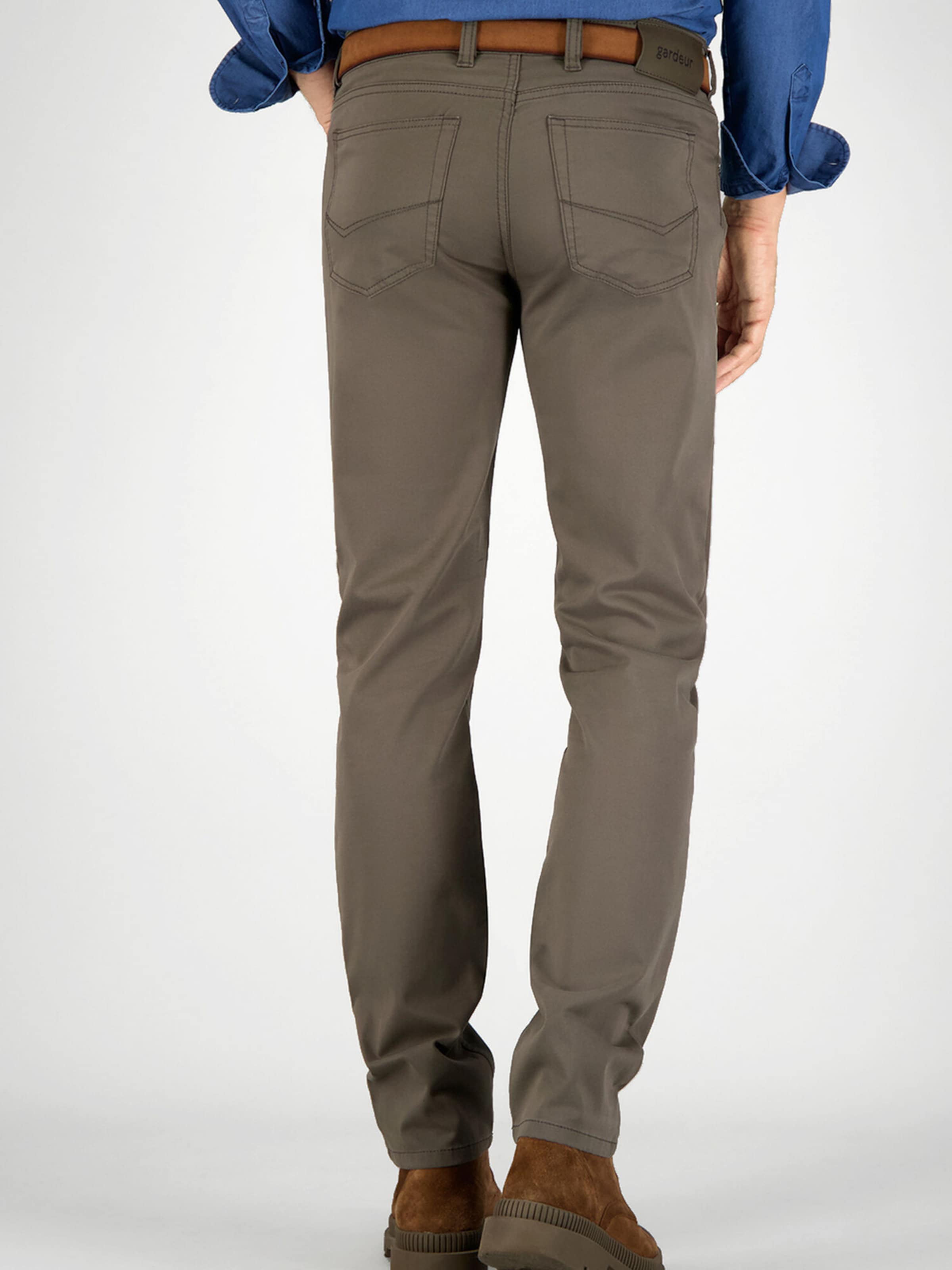 Gardeur Slim fit Trousers 'BILL' in Green