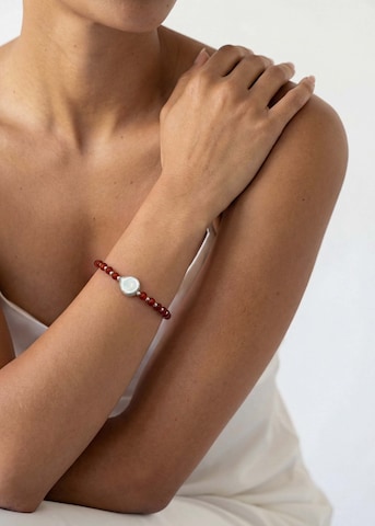 Braccialetto 'Achat Pearl' di PURELEI in rosso