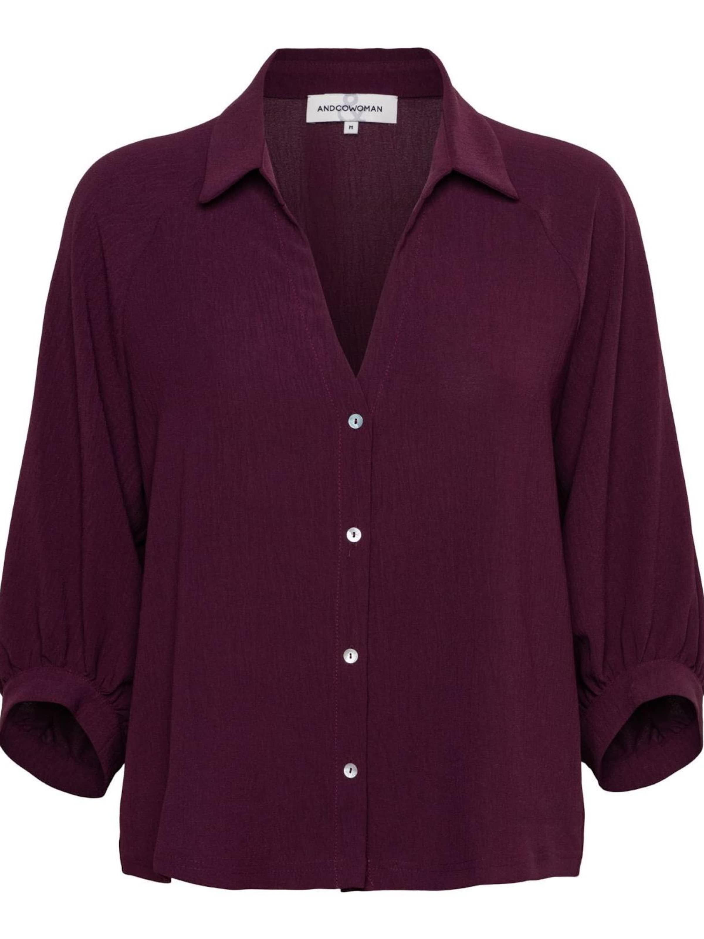 &co woman Blouse '&Co Woman Marijke blouse bordo' in Red