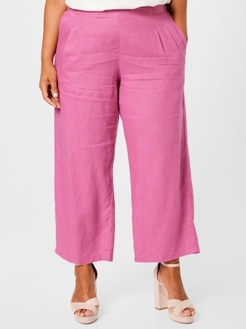 Esprit Curves Wide leg Trousers in Pink: front