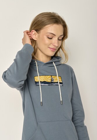 GREENBOMB Sweater 'Nature Sunset Sail' in Blue