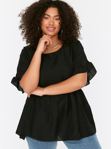 Trendyol Curve - Blusa en negro: frente