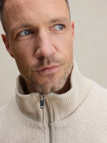 DAN FOX APPAREL Bluza rozpinana 'Dominic' w kolorze biały