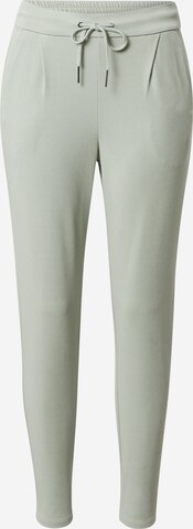 VERO MODA Tapered Pleat-Front Pants 'Eva' in Green: front