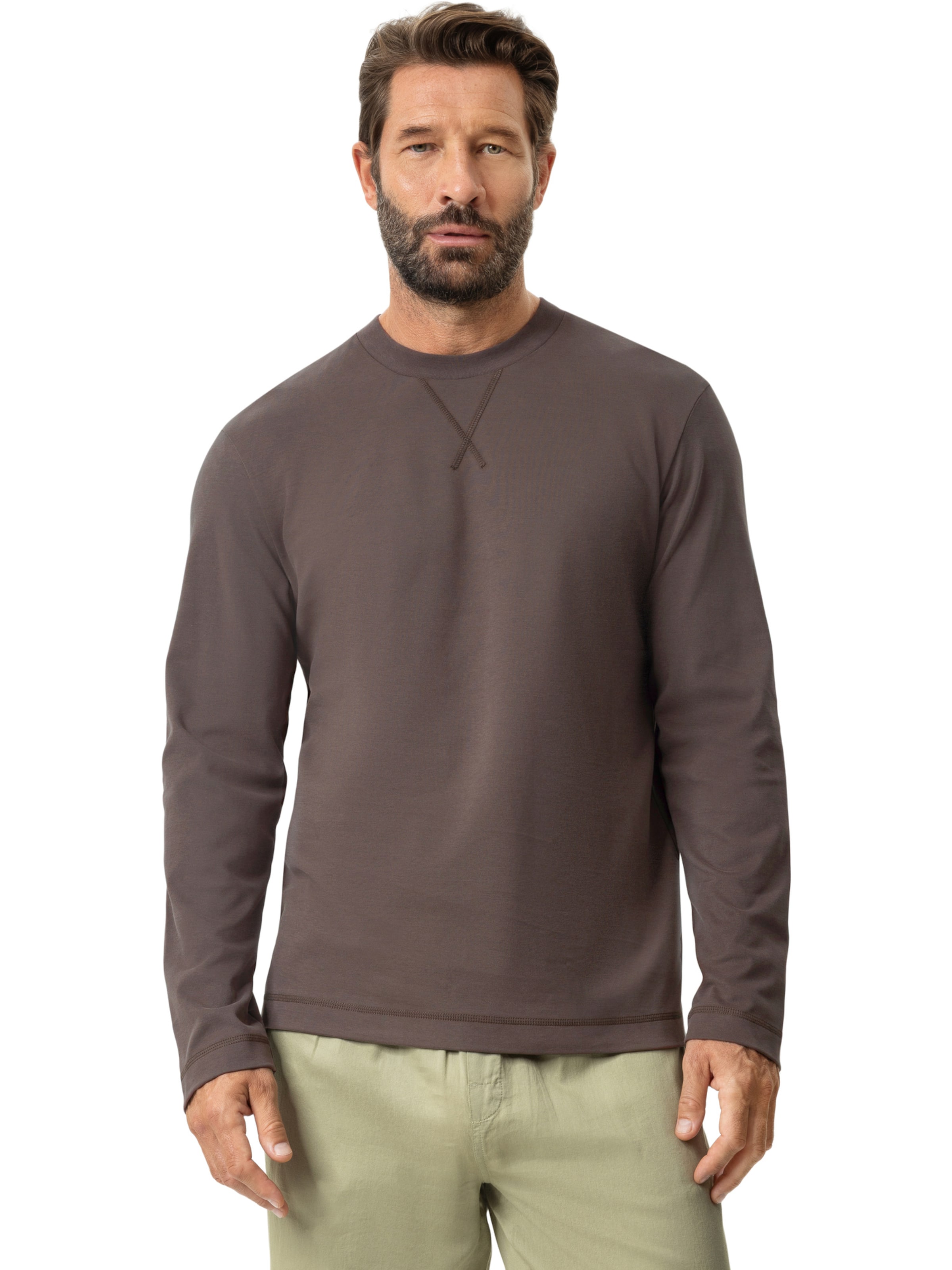 T-Shirt ' Serie Serious Essentials ' Mey en marron : devant