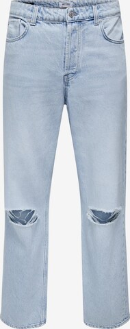 Only & Sons Loosefit Jeans 'FIVE' in Zwart: voorkant