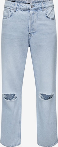 Only & Sons Loosefit Jeans 'FIVE' in Zwart: voorkant