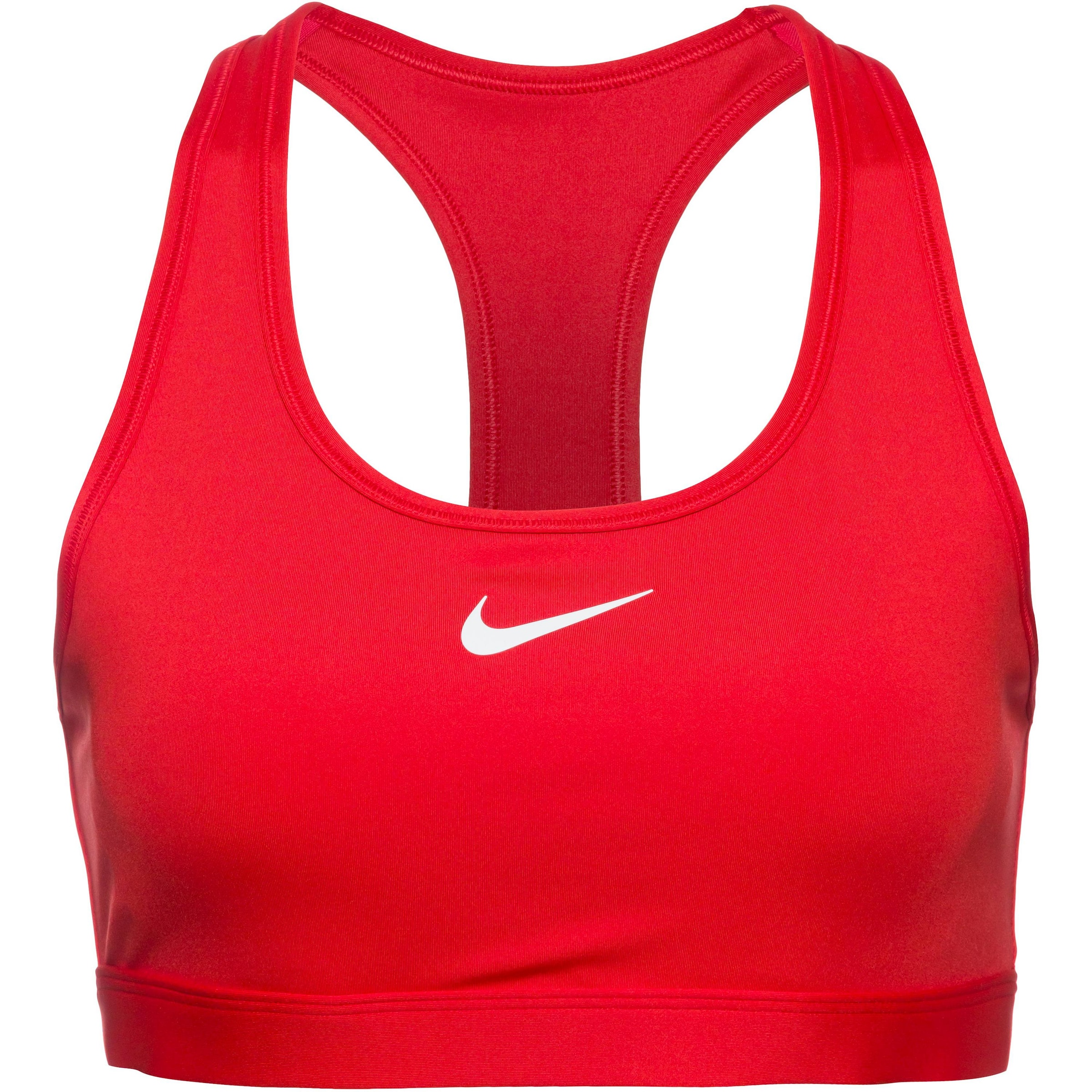 NIKE Sports Bra 'Swoosh' in Red: front