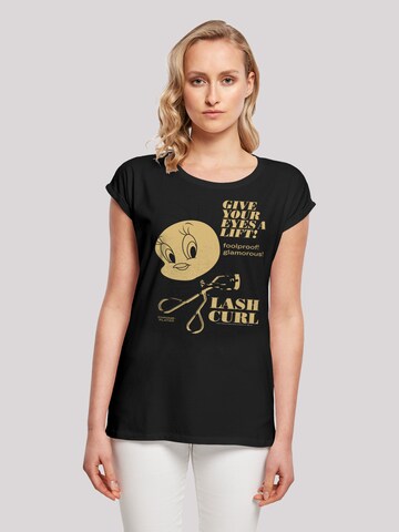 F4NT4STIC Shirt 'Tweety Lash Curls' in Black: front
