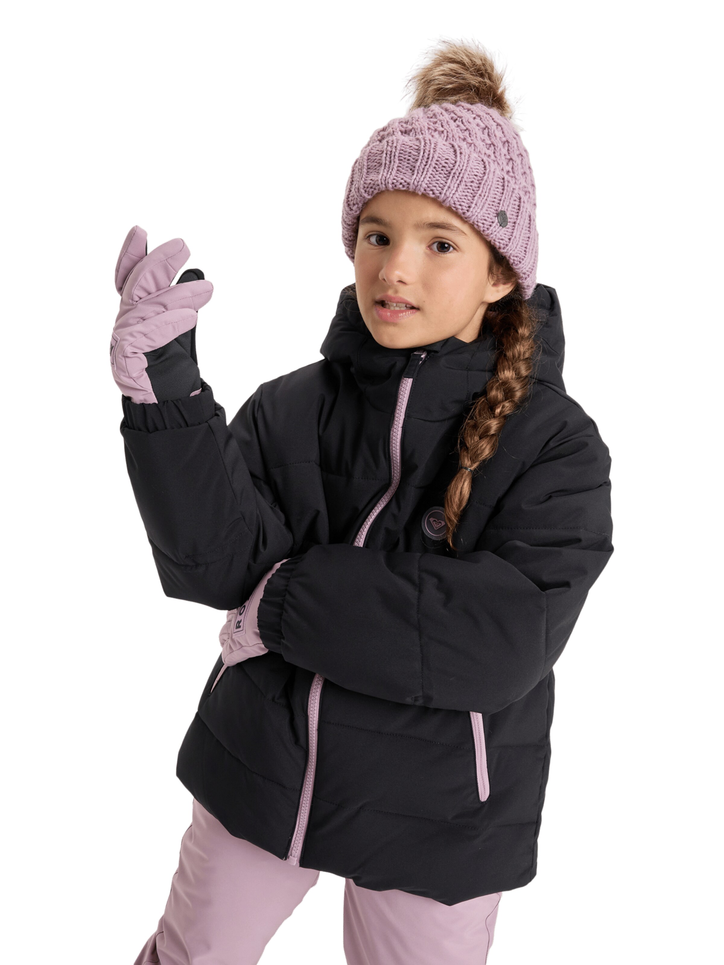 ROXY Athletic Jacket 'Snowyhill Puffy' in Black