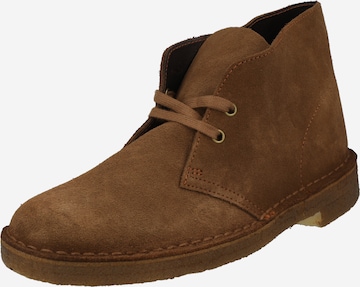 Clarks Originals Chukka Boots in Brown: front
