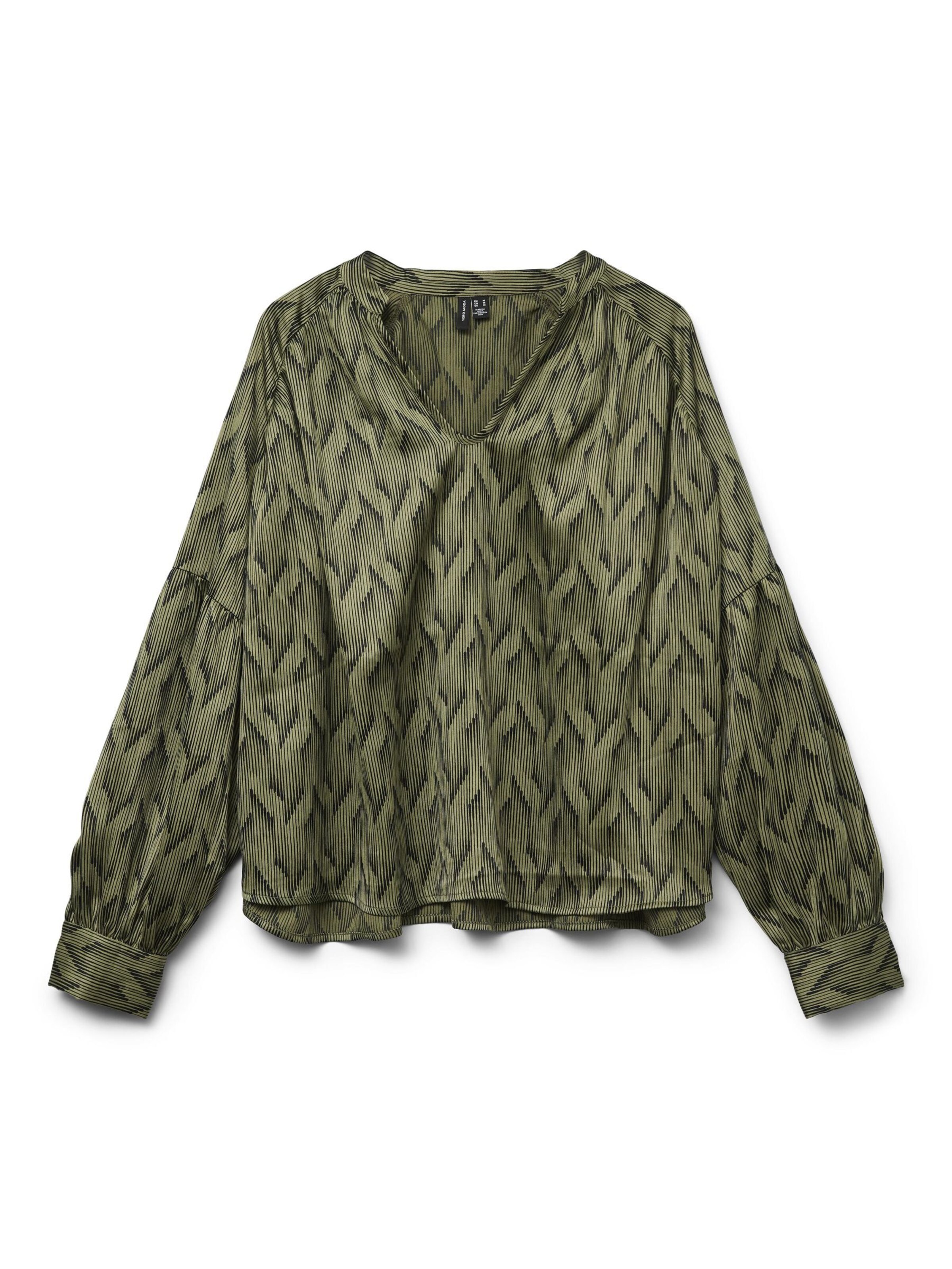 VERO MODA Blouse 'LIVIA' in Groen: voorkant