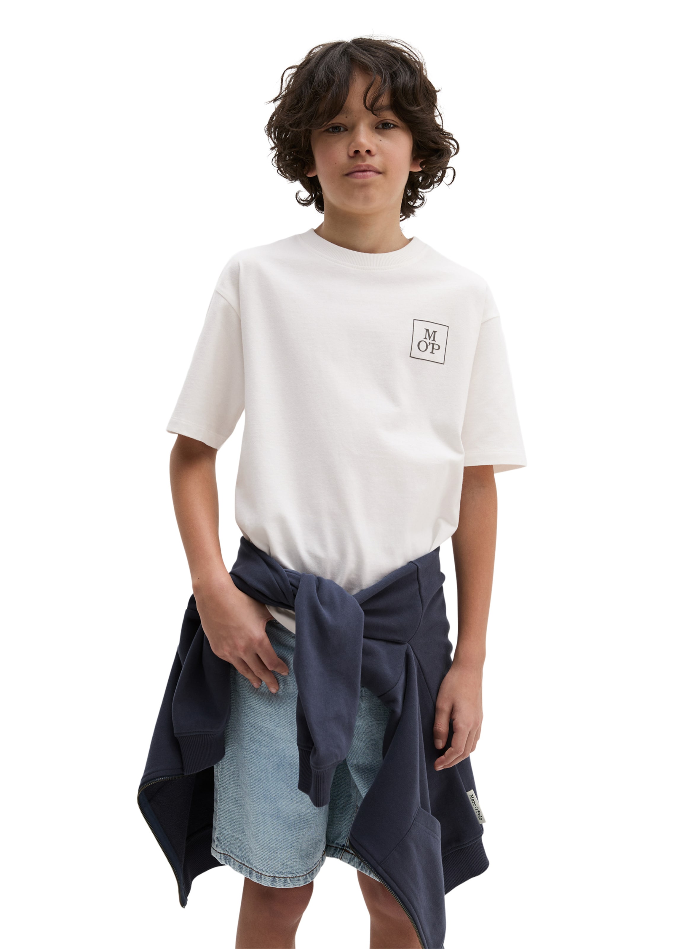 T-Shirt Marc O'Polo en blanc : devant