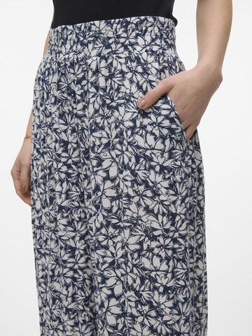 VERO MODA Wide leg Broek 'MENNY' in Blauw