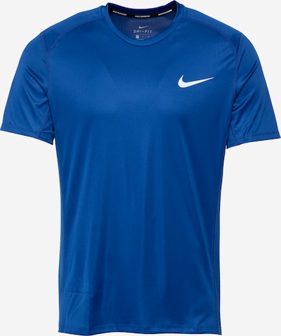 NIKE Sportshirt 'MILER' in blau / weiß, Produktansicht