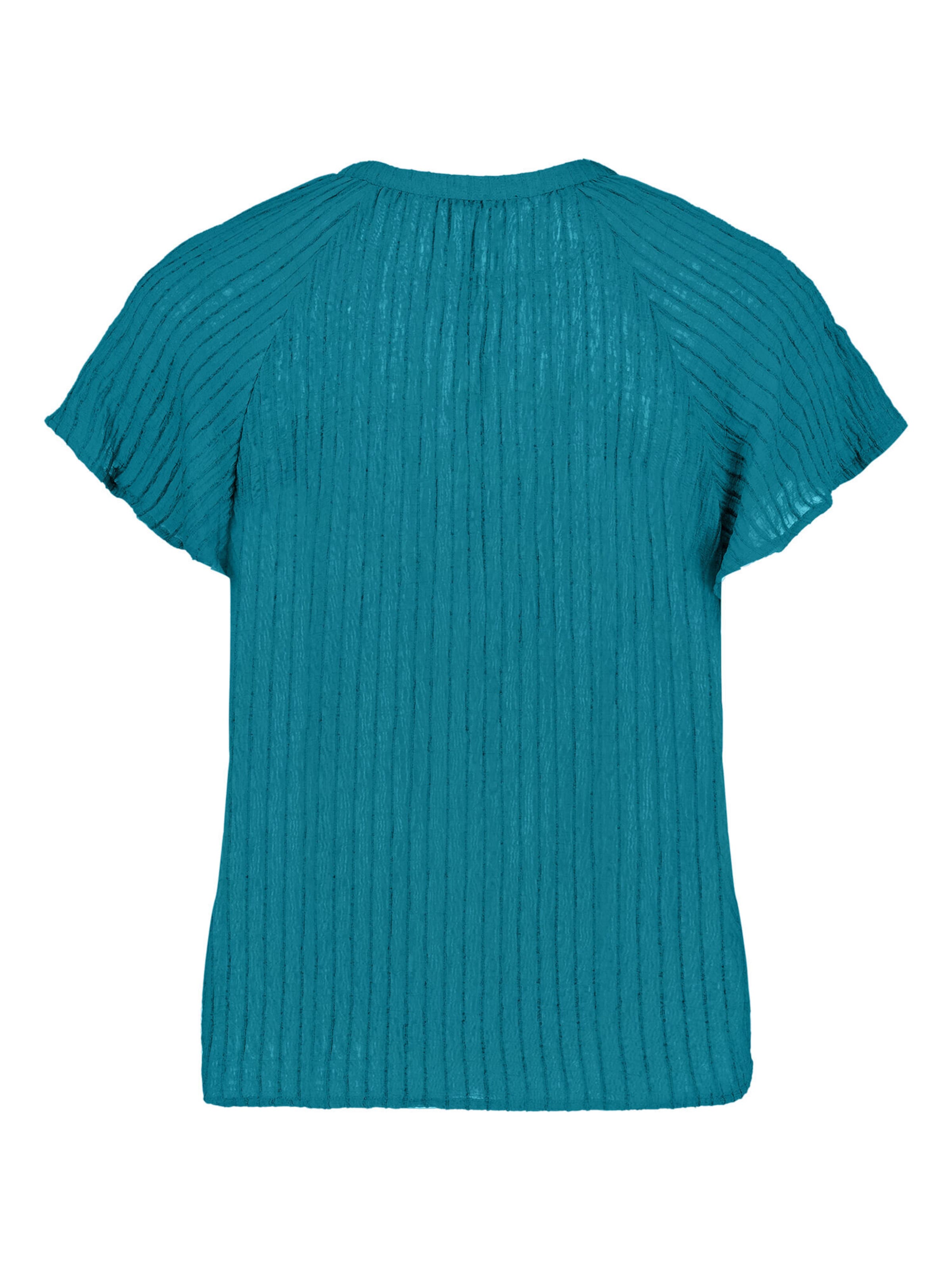 zero Bluse mit V-Ausschnitt in Blau