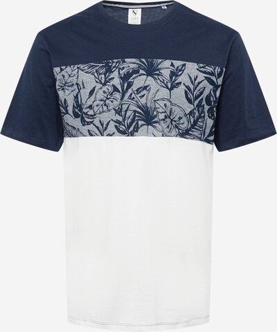Jack's T-Shirt in navy / blaumeliert / offwhite, Produktansicht