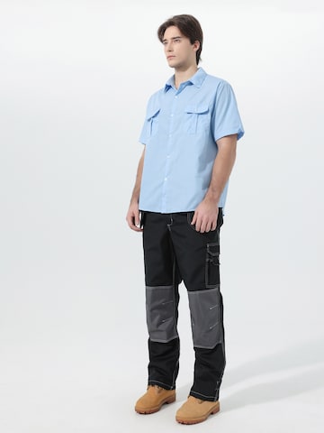 YOUTHUP Comfort fit Button Up Shirt 'Berchtesgaden' in Blue