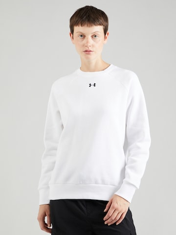 UNDER ARMOUR Sports sweatshirt 'Rival' in White: front