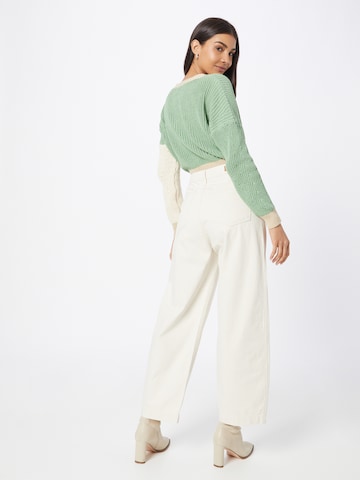 Wide Leg Jean 'LEILA CROPPED' Kings Of Indigo en beige