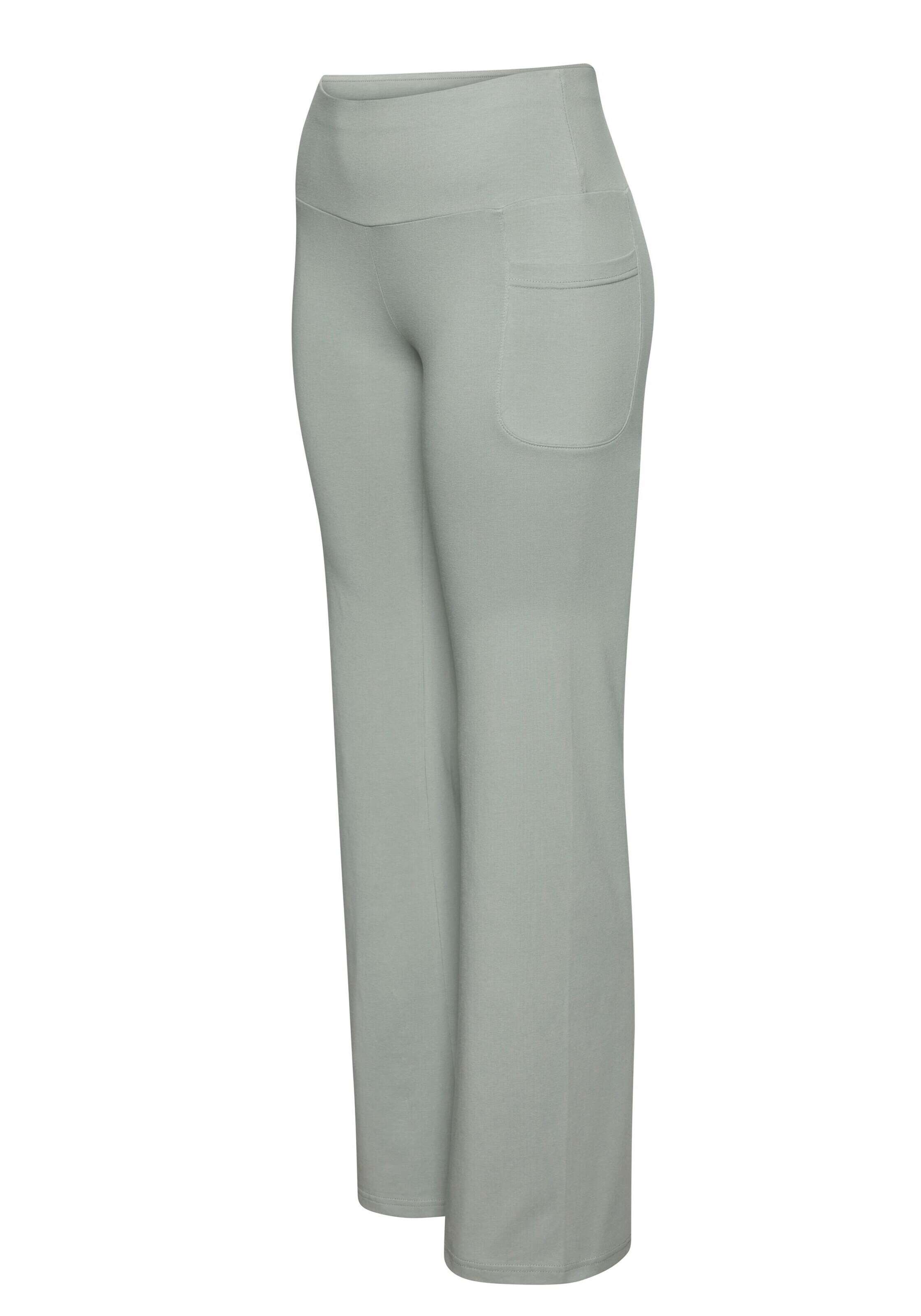 LASCANA ACTIVE Свободный крой Спортивные штаны в Зеленый