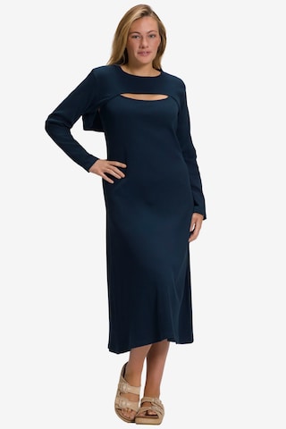 Ulla Popken Kleid  (GOTS) in Blau: predná strana