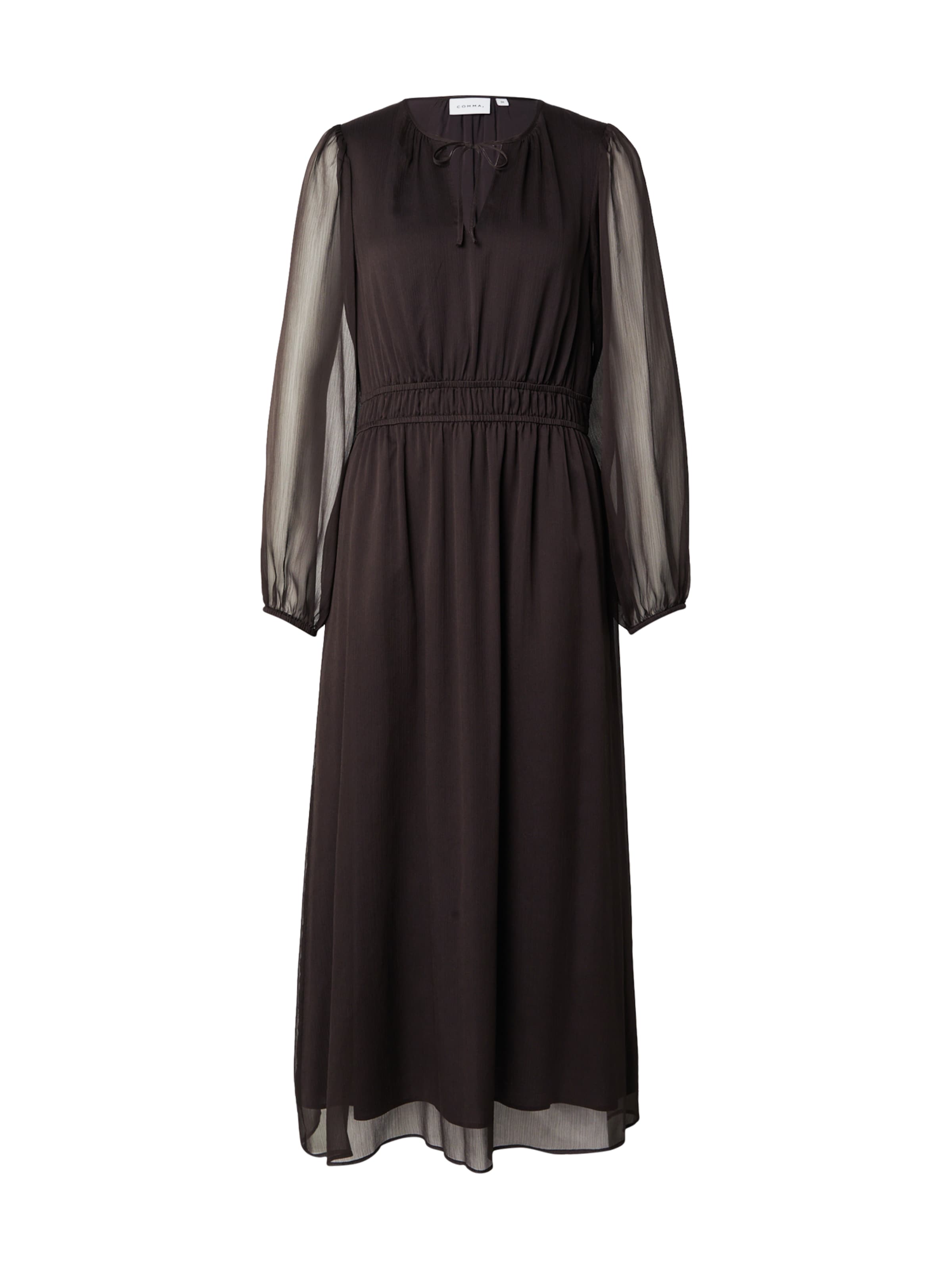 COMMA Jurk in Bruin: voorkant