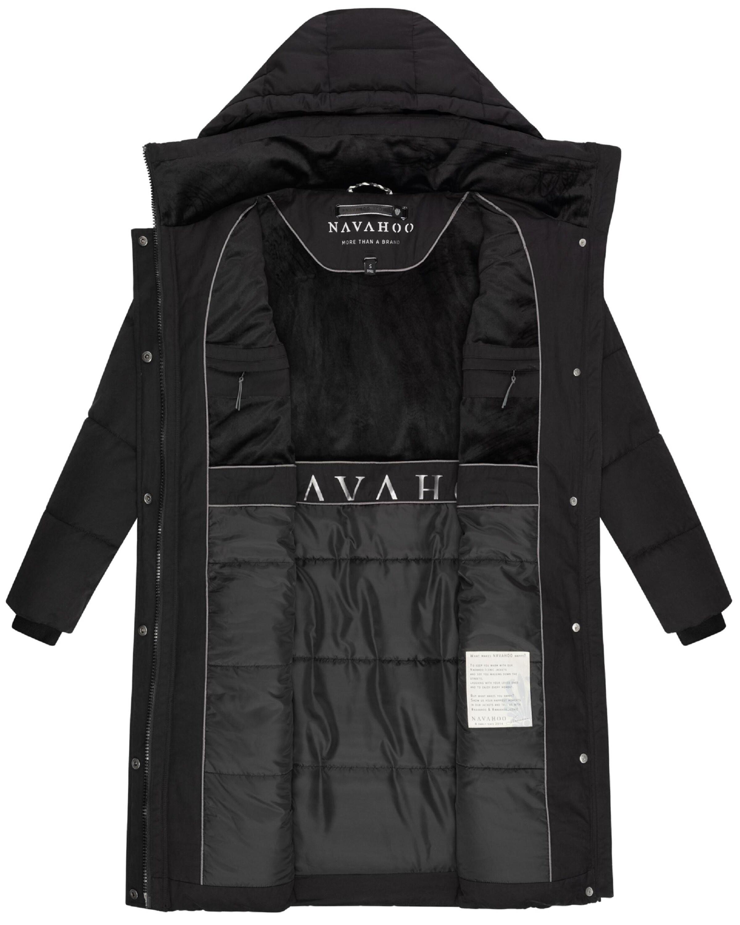 NAVAHOO Vinterfrakke i sort