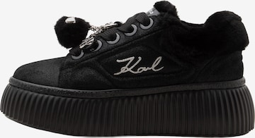 Baskets basses Karl Lagerfeld en noir : devant