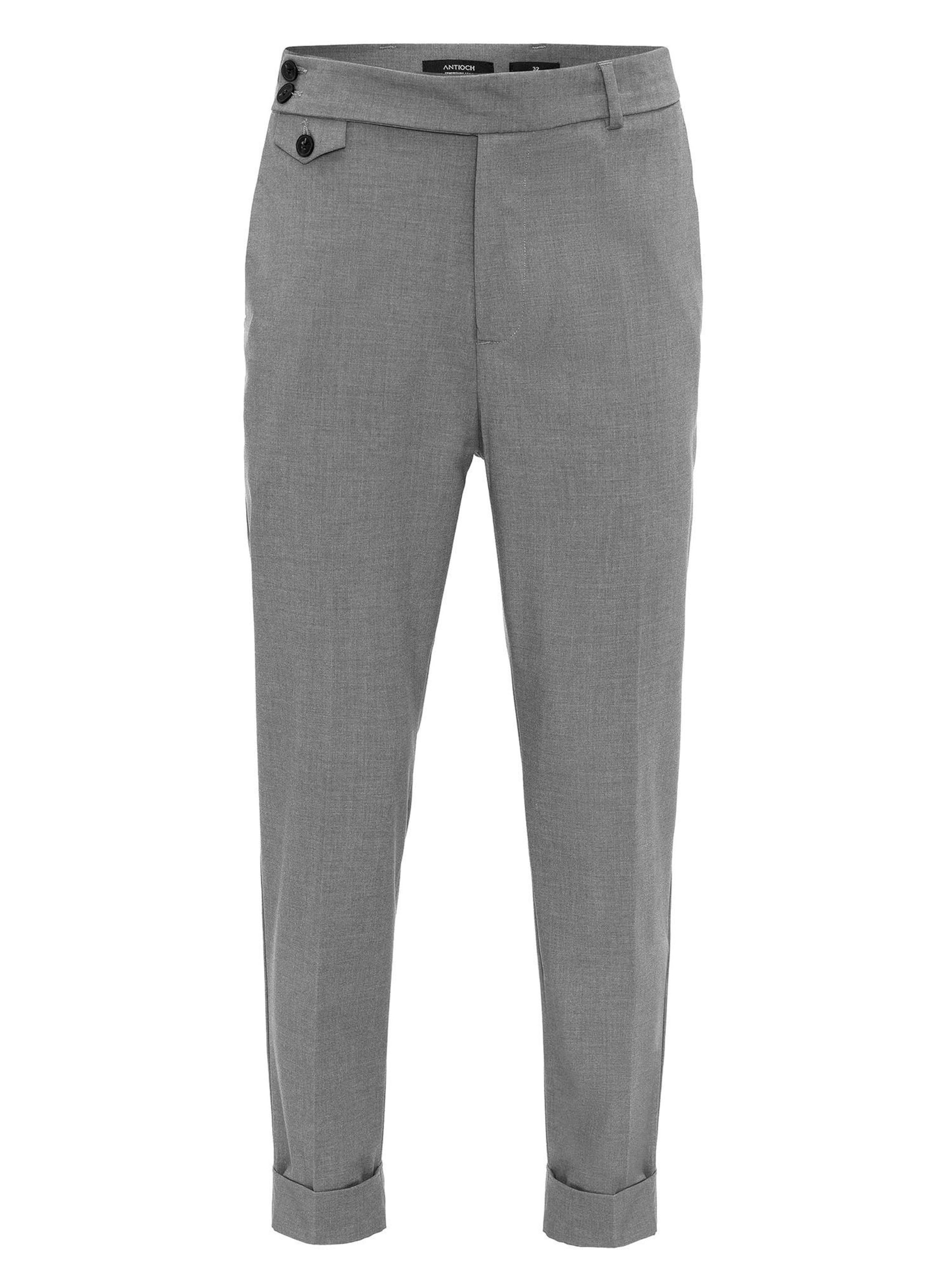 Antioch Slimfit Hlače | siva barva: sprednja stran