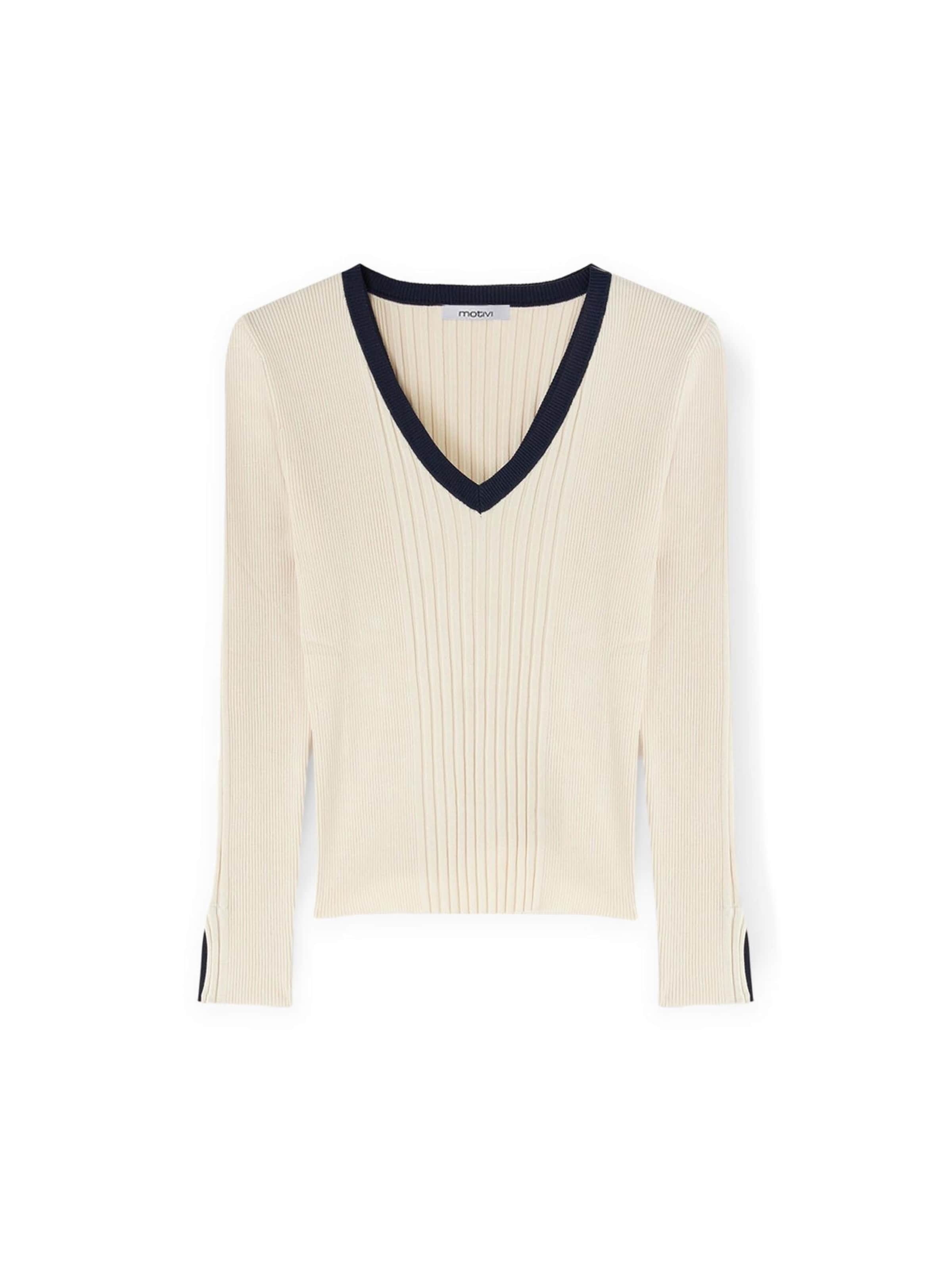 MOTIVI Trui in Wit: voorkant