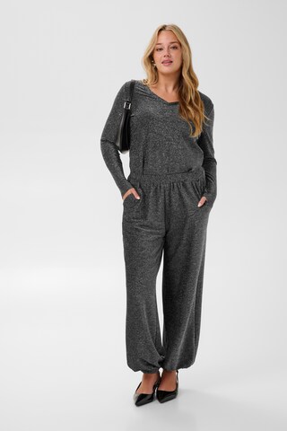 KAFFE CURVE Loose fit Trousers 'Rebaccy' in Silver
