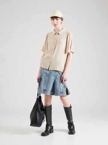 VILA Blouse 'VIPricil' in Beige