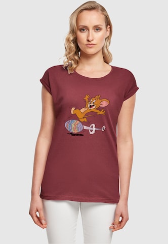 ABSOLUTE CULT T-Shirt 'Tom and Jerry - Egg Run' in Rot: Vorderseite