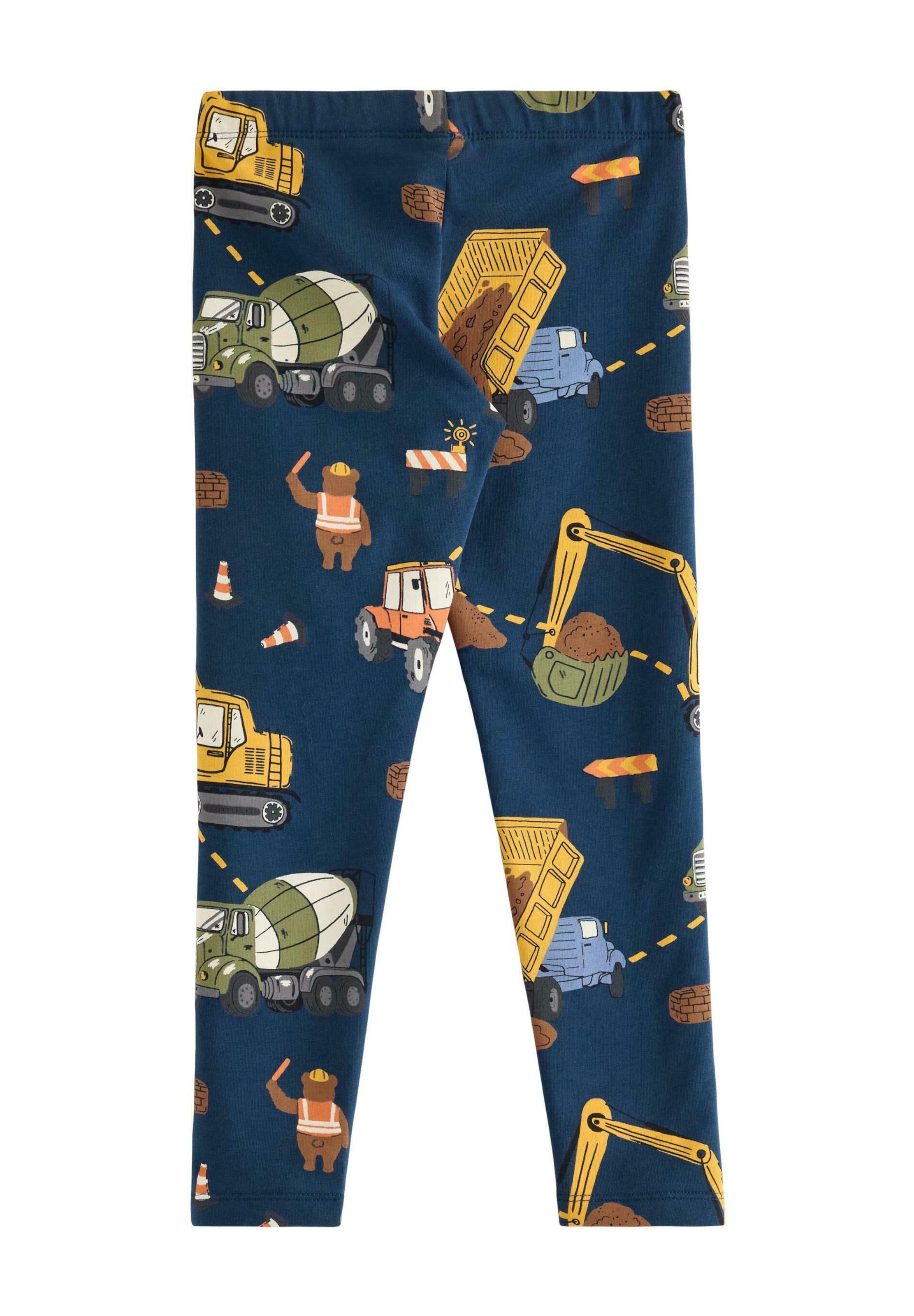 Lindex Skinny Leggings 'Construction vehicle' i blå