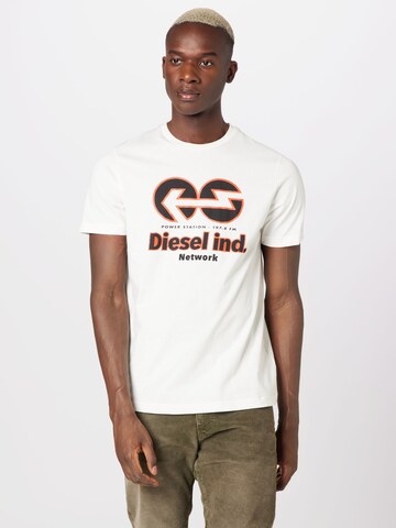 T-Shirt 'Just' DIESEL en blanc : devant