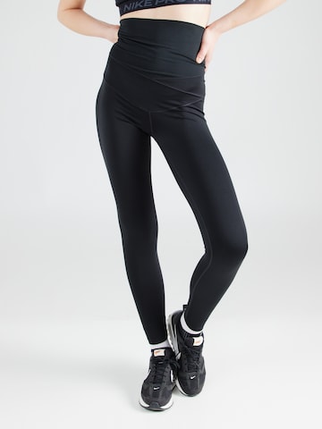 NIKE - Skinny Pantalón deportivo en negro: frente