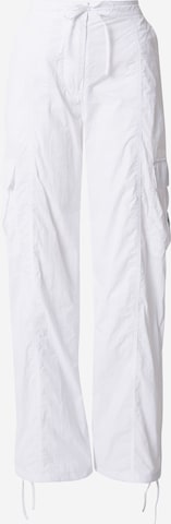 Calvin Klein Jeans جينز واسع سراويل الحمولة بلون أبيض: الأمام