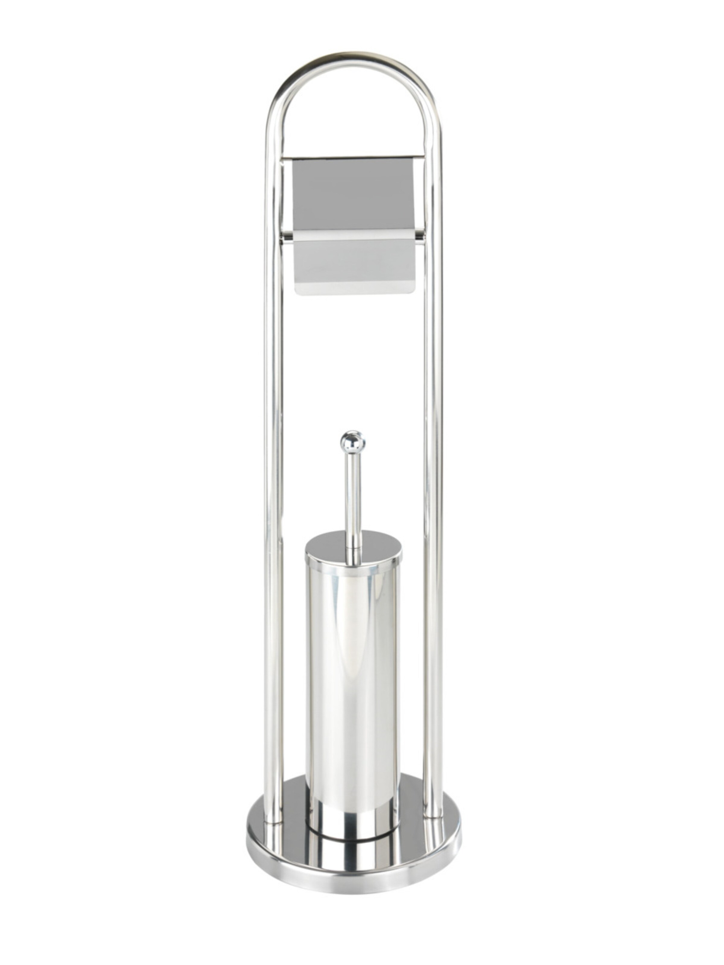 Wenko Exclusiv Stand WC-Garnitur 'Vasto' in Silber: Vorderseite