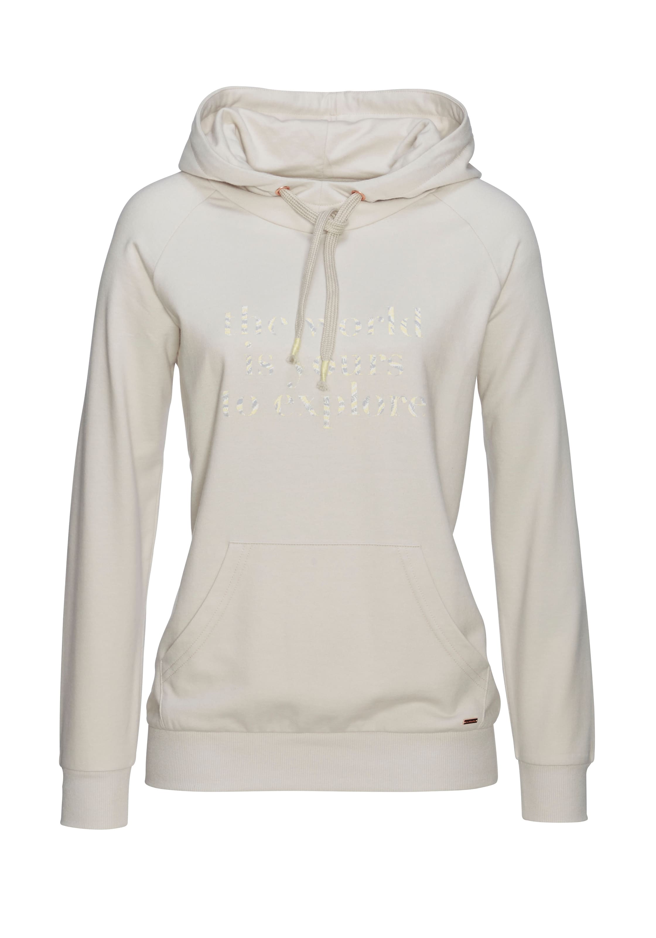 Sweat-shirt LASCANA en blanc : devant
