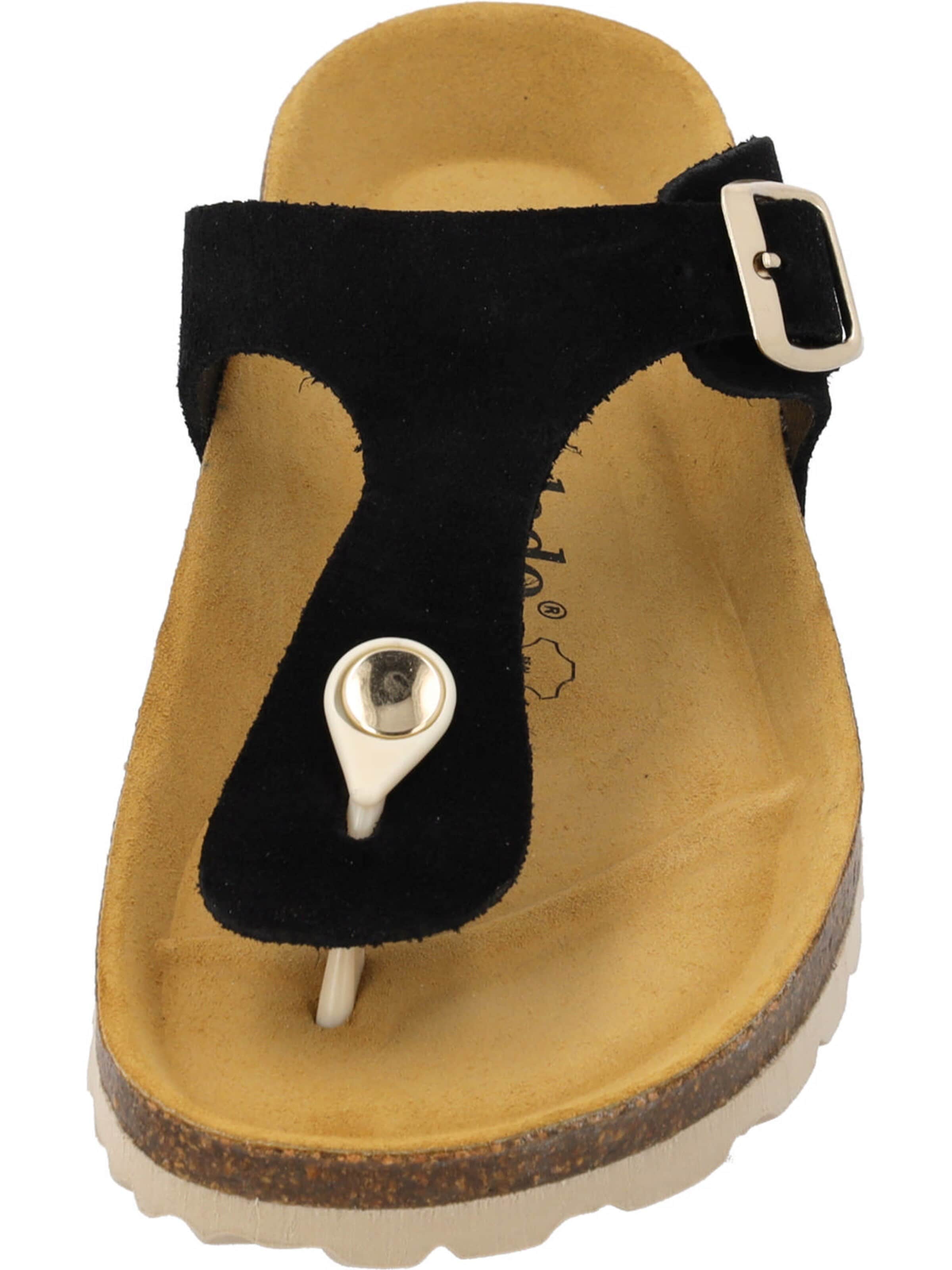 Palado T-bar sandals 'Palado Kos Suede Premium Leather' in Black