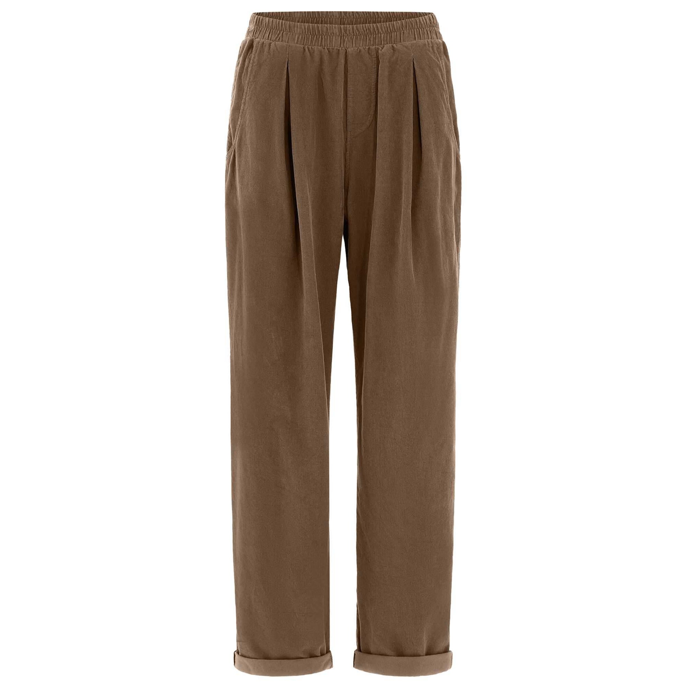 DEHA Loose fit Pleat-front trousers in Brown: front
