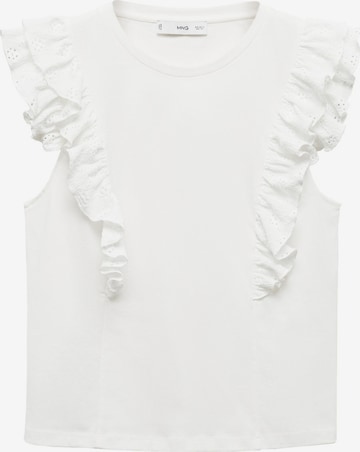 MANGO Top 'DUNA' in Wit: voorkant