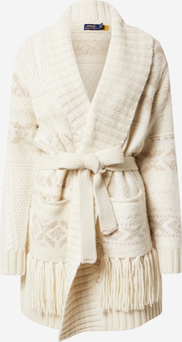 Polo Ralph Lauren Knit Cardigan in Beige: front