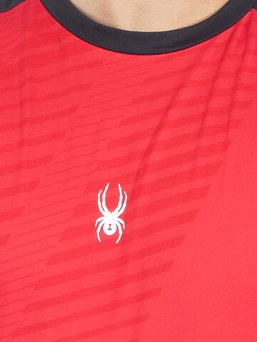 T-Shirt fonctionnel Spyder en rouge