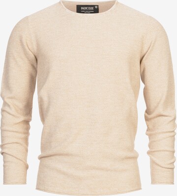 INDICODE JEANS Sweater 'Loakim' in White: front