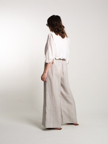 WEARABLE STORIES Wide leg Trousers 'Zita' in White