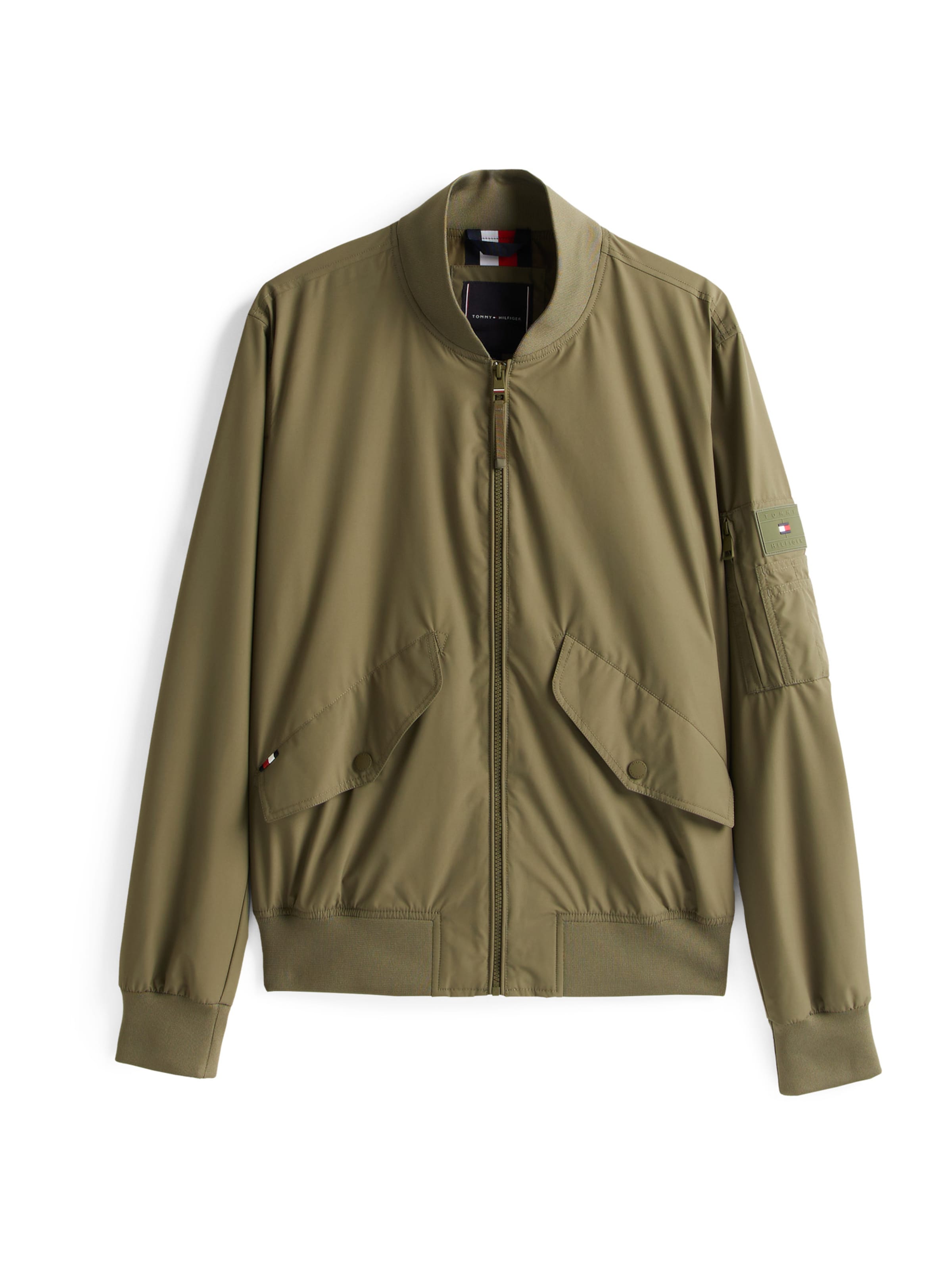 TOMMY HILFIGER - Casaco meia-estação em verde: frente